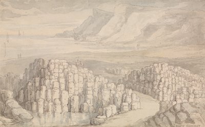 ジャイアンツコーズウェイ、アントリム、アイルランド。 作： Thomas Rowlandson